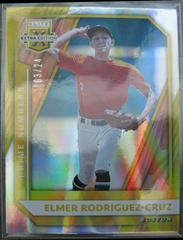 Elmer Rodriguez Cruz [Prime Numbers A] Baseball Cards 2021 Panini Elite Extra Edition Prices