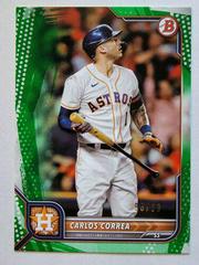 Carlos Correa [Green Pattern] #3 Baseball Cards 2022 Bowman Prices