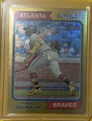 Ronald Acuna Jr. [Chrome Gold] #183 Baseball Cards 2023 Topps Heritage Prices