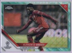 Alphonso Davies [Aqua Wave Refractor] Soccer Cards 2021 Topps Chrome UEFA Champions League Prices