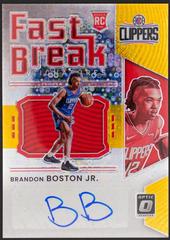 Brandon Boston Jr. [Gold] #FB-BBJ Basketball Cards 2021 Panini Donruss Optic Fast Break Signatures Prices