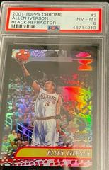Allen Iverson [Black Refractor] Basketball Cards 2001 Topps Chrome Prices