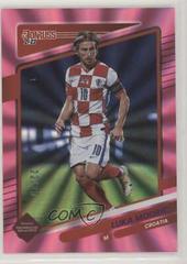 Luka Modric [Pink Laser] Soccer Cards 2021 Panini Donruss Road to Qatar Prices