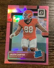 Jalen Carter [Pink] #2 Football Cards 2023 Panini Chronicles Draft Picks Donruss Optic Rated Rookie Prices