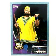 Akeem [Blue] #81 Wrestling Cards 2010 Topps WWE Prices