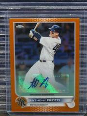Anthony Rizzo [Orange] Baseball Cards 2022 Topps Chrome Update Autographs Prices