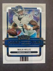 Malik Willis [Emerald] #ROY-MWI Football Cards 2022 Panini Contenders Rookie of the Year Prices