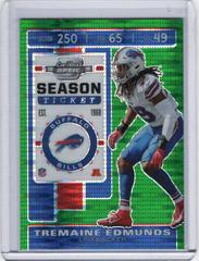 Tremaine Edmunds [Green Pulsar] #5 Football Cards 2019 Panini Contenders Optic Prices