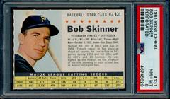 Bob Skinner [Perforated] #131 Baseball Cards 1961 Post Cereal Prices