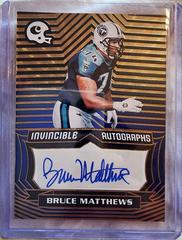 Bruce Matthews [Blue] #INV-BMA Football Cards 2021 Panini Chronicles Invincible Autographs Prices