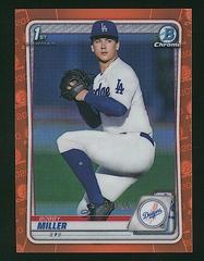 Bobby Miller [Orange Refractor] Baseball Cards 2020 Bowman Draft Chrome Prices