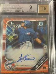Leonardo Jimenez [Orange Wave Refractor] #CPA-LJ Baseball Cards 2019 Bowman Chrome Prospects Autographs Prices