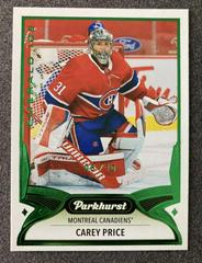 Carey Price [Emerald Ice] Hockey Cards 2021 Parkhurst Prices