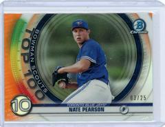 Nate Pearson [Orange Refractor] #BTP10 Baseball Cards 2020 Bowman Chrome Scouts' Top 100 Prices
