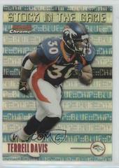 Terrell Davis [Refractor] #S14 Football Cards 1999 Bowman Chrome Stock in the Game Prices