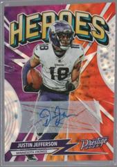 Justin Jefferson [Autograph] #H-8 Football Cards 2023 Panini Prestige Heroes Prices