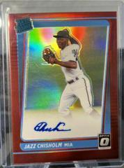 Jazz Chisholm [Red] Baseball Cards 2021 Panini Donruss Optic Rated Rookie Signatures Prices