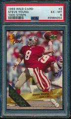 Steve Young [1000 Stripe] Football Cards 1993 Wild Card Prices