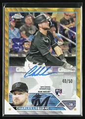 Charles Leblanc [Gold Wave] Baseball Cards 2023 Topps Chrome Update Rookie Autographs Prices