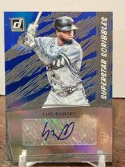Luis Robert [Blue] Baseball Cards 2022 Panini Donruss Superstar Scribbles Autographs Prices