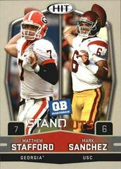 Matthew Stafford [Mark Sanchez] #52 Football Cards 2009 Sage Hit Prices
