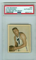 Ed Sadowski [No Red Ink on Front] Basketball Cards 1948 Bowman Prices