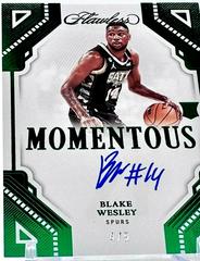 Blake Wesley [Emerald] #35 Basketball Cards 2022 Panini Flawless Autograph Prices