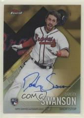 Dansby Swanson [Gold Refractor] #FF-DS Baseball Cards 2017 Topps Finest Firsts Autographs Prices