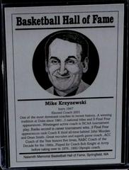 Mike Krzyzewski Basketball Cards 1986 Hall of Fame Metallic Prices