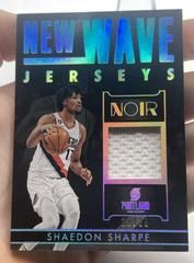 Shaedon Sharpe #NWJ-SHS Basketball Cards 2022 Panini Noir New Wave Jerseys Prices