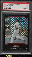 Derek Jeter [Xfractor] #3 Baseball Cards 2004 Bowman Chrome Prices
