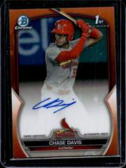Chase Davis [Orange] #CDA-CD Baseball Cards 2023 Bowman Draft Chrome Prospect Autographs Prices