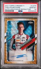 Theo Pourchaire [Gold Wave] #CA-TP Racing Cards 2021 Topps Chrome Formula 1 Autographs Prices