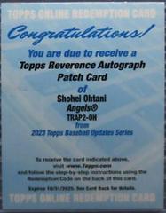 Shohei Ohtani Baseball Cards 2023 Topps Update Reverence Autograph Patch Prices