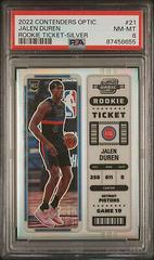 Jalen Duren #21 Basketball Cards 2022 Panini Contenders Optic Rookie Silver Prices