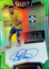 Neymar Jr. [Neon Green Die Cut] #S-N Soccer Cards 2016 Panini Select Signatures Prices