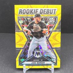 Jake Burger [Reactive Yellow] Baseball Cards 2022 Panini Mosaic Rookie Debut Prices
