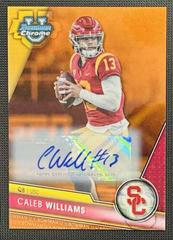 Caleb Williams [Autograph Orange] #1 Football Cards 2023 Bowman Chrome University Prices