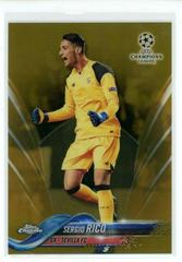 Sergio Rico [Gold Refractor] #5 Soccer Cards 2017 Topps Chrome UEFA Champions League Prices