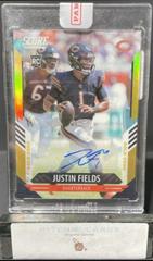 Justin Fields [Signature Gold Zone] #403 Football Cards 2021 Panini Chronicles Score Update Rookies Prices