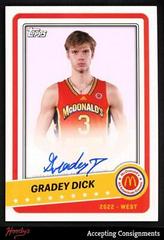 Gradey Dick #PA-GD Basketball Cards 2022 Topps Chrome McDonald's All-American Paper Autographs Prices