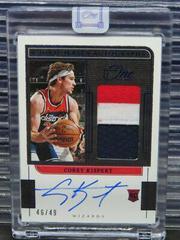 Corey Kispert [Blue] #RJ-CKS Basketball Cards 2021 Panini One and One Rookie Jersey Autographs Prices