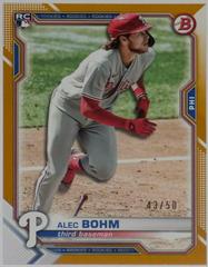 Alec Bohm [Gold] #2 Baseball Cards 2021 Bowman Prices