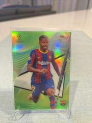 Ansu Fati [Neon Green Refractor] Soccer Cards 2020 Topps Finest UEFA Champions League Prices