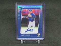 Andres Gimenez [Carolina Blue] Baseball Cards 2021 Panini Donruss Optic Rated Rookie Signatures Prices