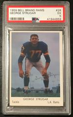 George Strugar #28 Football Cards 1959 Bell Brand Rams Prices