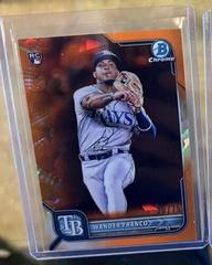Wander Franco [SP Variation Sapphire Orange] #10 Baseball Cards 2022 Bowman Chrome Prices