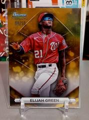 Elijah Green [Gold] Baseball Cards 2023 Bowman Sterling Prices