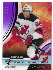 Jack Hughes [Purple] Hockey Cards 2021 Upper Deck Synergy Exceptional Phenoms Prices
