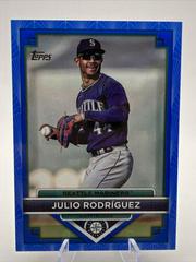 Julio Rodriguez [Blue] #92 Baseball Cards 2023 Topps Flagship Collection Prices